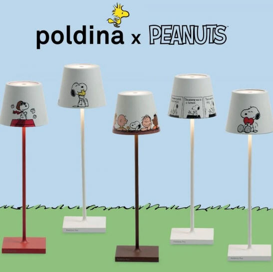 Lámpara sobremesa portátil Ai Lati Poldina Pro Peanuts Friends 