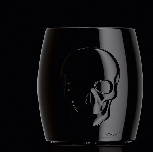 Mesa Myyour Skull 40x45 cm negra brillante